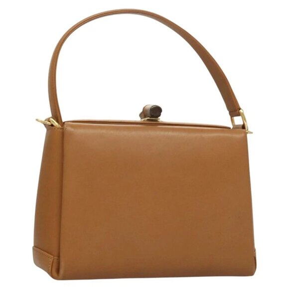 GUCCI Bamboo Hand Bag Leather Brown Gold 000 26 0175 Auth 127876 - Picture 1 of 16